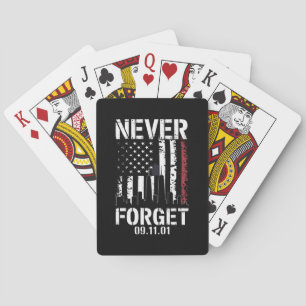 Vergeet nooit 11 september 2001 Memorial Day Pokerkaarten