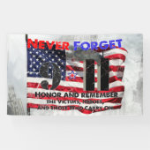 Vergeet nooit 11 september spandoek (Horizontaal)