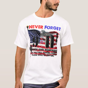 Vergeet nooit 11 september t-shirt