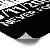 Vergeet nooit 911 21e verjaardag patriotmonument poster (Hoek)