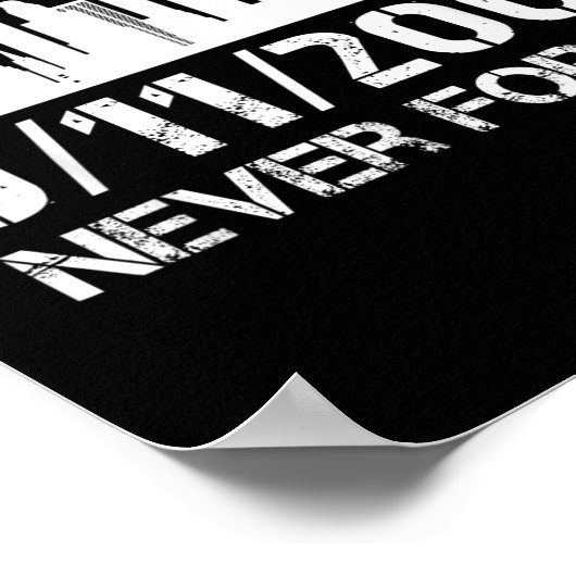 Vergeet nooit 911 21e verjaardag patriotmonument poster (Hoek)