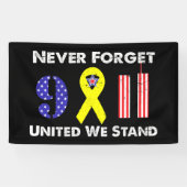 Vergeet nooit 9 11 Verenigde Staten. Spandoek (Horizontaal)