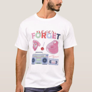 Vergeet nooit Cassette Floppy Disc VHS CD T-shirt