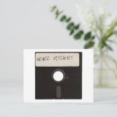 Vergeet nooit computerdiskettes briefkaart (Staand voorkant)