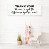 Vergeet nooit dankjewel waardering spandoek (Insitu)