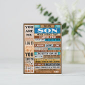 Vergeet nooit dat ik van jou hou - papa is een zoo briefkaart (Staand voorkant)