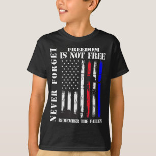 Vergeet nooit dat vrijheid geen vrije veteraan-her t-shirt