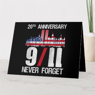 Vergeet nooit de patriottische 911 amerikaanse vla kaart