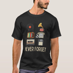 Vergeet nooit de Retro Cassette Cool 80S 90S G T-shirt