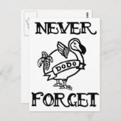 Vergeet nooit - Dodo Briefkaart (Voorkant / Achterkant)