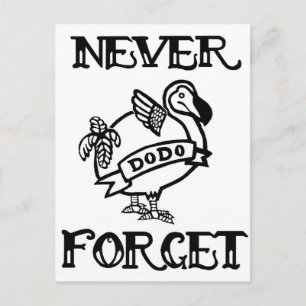 Vergeet nooit - Dodo Briefkaart