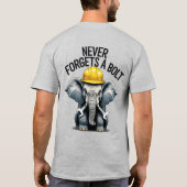 Vergeet nooit een bout - Elephant Engineer T-shirt (Achterkant)