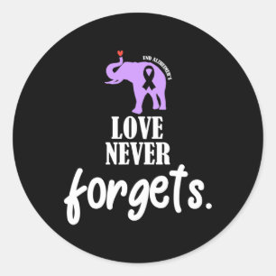 Vergeet nooit Heimer Awareness Memories probleem Ronde Sticker