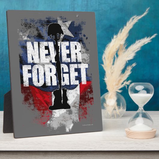 Vergeet nooit (herdenkingsdag) fotoplaat (Zijkant)