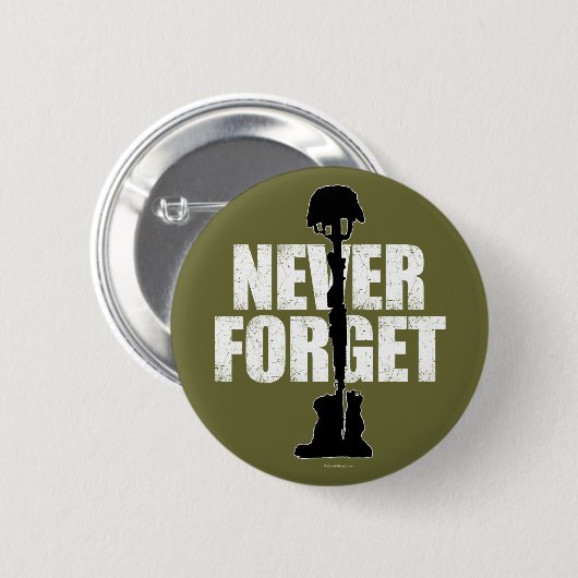 Vergeet nooit (herdenkingsdag) ronde button 5,7 cm (Voorkant /achterkant)