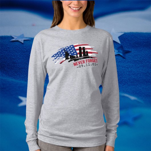 Vergeet nooit het 9/11 T-shirt