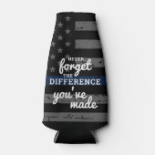 Vergeet nooit het verschil dat je de politie hebt  flesjeskoeler (Voorkant)