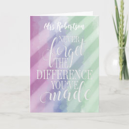 Vergeet nooit het verschil dat je hebt gemaakt Dan Kaart