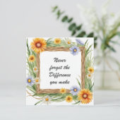 Vergeet nooit het verschil dat je maakt Floral Kaart (Staand voorkant)