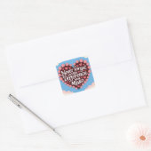 Vergeet nooit het verschil dat je maakt, gelukkig vierkante sticker (Envelop)