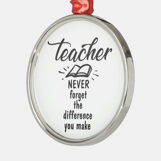 VERGEET NOOIT "HET VERSCHIL DAT JE MAAKT" METALEN ORNAMENT (Links)