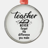 VERGEET NOOIT "HET VERSCHIL DAT JE MAAKT" METALEN ORNAMENT (Voorkant)