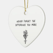 Vergeet nooit het verschil dat je medearbeider maa keramisch ornament (Links)