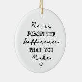 Vergeet nooit het verschil dat je medearbeider maa keramisch ornament (Rechts)