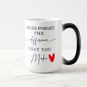 Vergeet nooit het verschil dat je Mok maakt