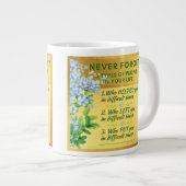 Vergeet nooit Inspirerend Extra Grote Beker (Voorkant rechts)