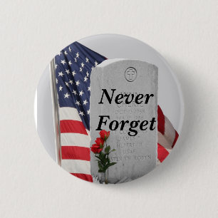 Vergeet nooit onze soldaten ronde button 5,7 cm