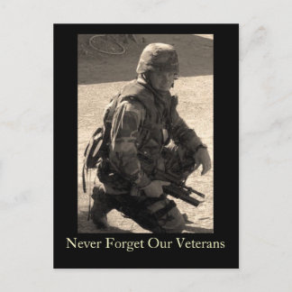 Vergeet nooit onze veteranen briefkaart