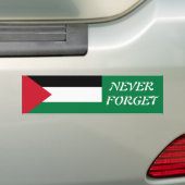 Vergeet nooit Palestina Bumpersticker (Op auto)