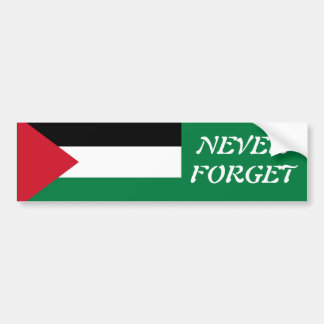 Vergeet nooit Palestina Bumpersticker