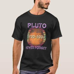 Vergeet nooit Pluto Retro Style Space Sciens T-shirt