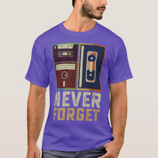 Vergeet nooit Retro  Cool 80s 90s Funny Geek T-shirt