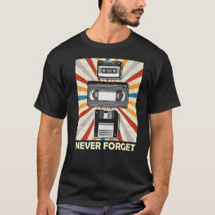 Vergeet nooit T-shirt Funny Videocassette Floppy D