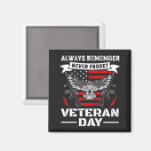 Vergeet nooit Veteranendag Magneet (Voorkant / Achterkant)