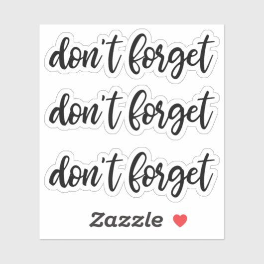 Vergeet planner memo niet schattig sticker (Vel)