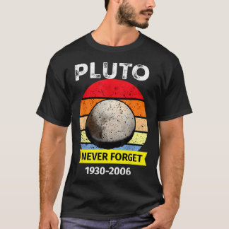 Vergeet Pluto Funny Space Science Retro Astro nooi T-shirt