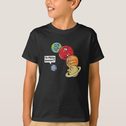 Vergeet Pluto niet T-shirt (Voorkant)