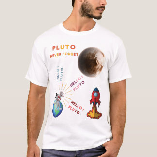 Vergeet Pluto nooit, planetaire overlagen T-shirt