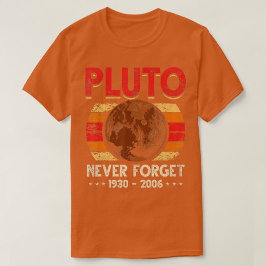 Vergeet Pluto nooit T-shirt (Design voorkant)