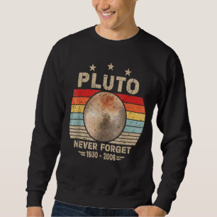 Vergeet Pluto Retro Nerdy Astronomy Space Sci nooi Trui