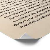 Vergeet Poem Vintage Poster niet (Hoek)