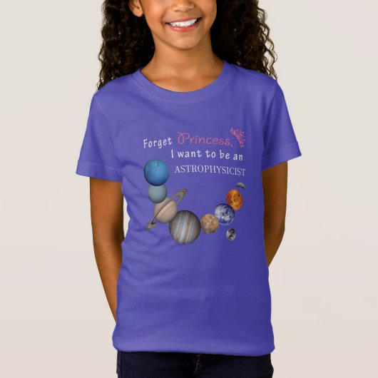 Vergeet prinses - Astrofysicus T-shirt (Voorkant)