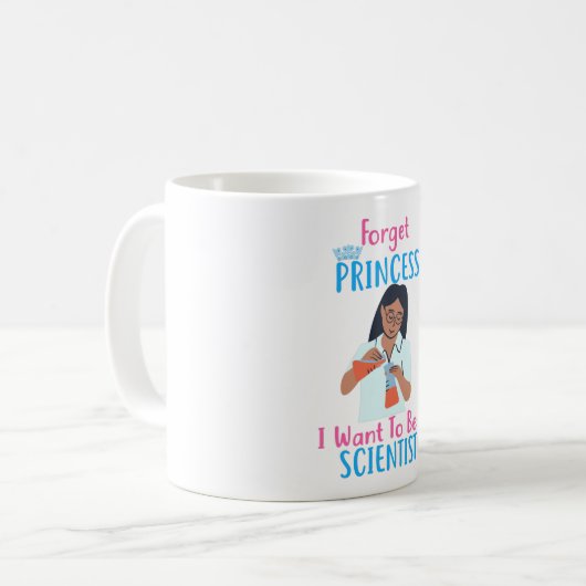 Vergeet prinses dat ik wetenschapper wil worden koffiemok (Voorkant links)