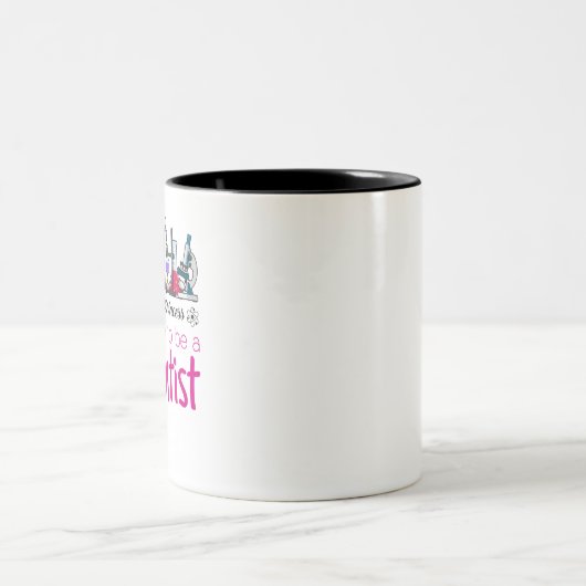 Vergeet prinses dat ik wetenschapper wil worden tweekleurige koffiemok (Center)
