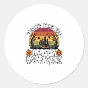 Vergeet Prinses Happy Halloween Spokenhuis Pomp Ronde Sticker