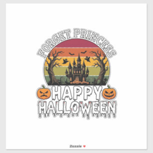 Vergeet Prinses Happy Halloween Spokenhuis Pomp Sticker